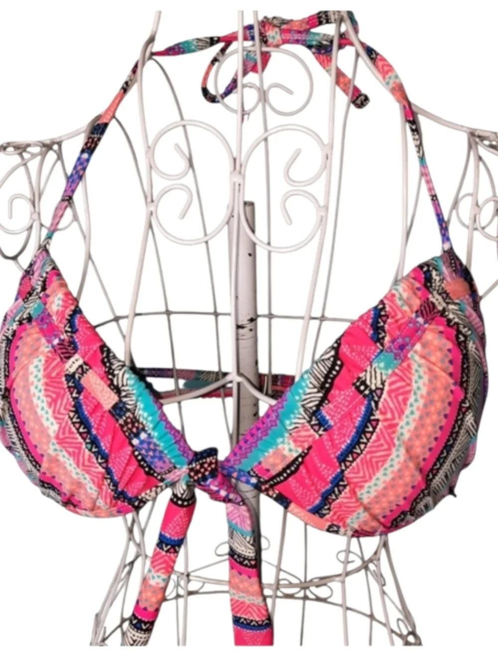 California Waves Push Up Underwire Bikini Top SZ M